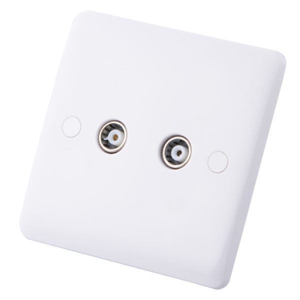 Iona 2 Gang tv Socket