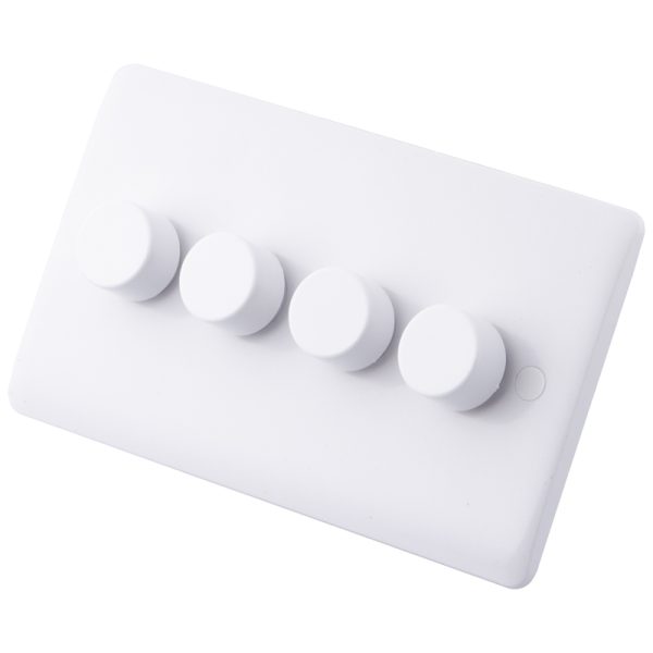 Iona 4 Gang 2 Way Slimline Dimmer Switch 400 watts