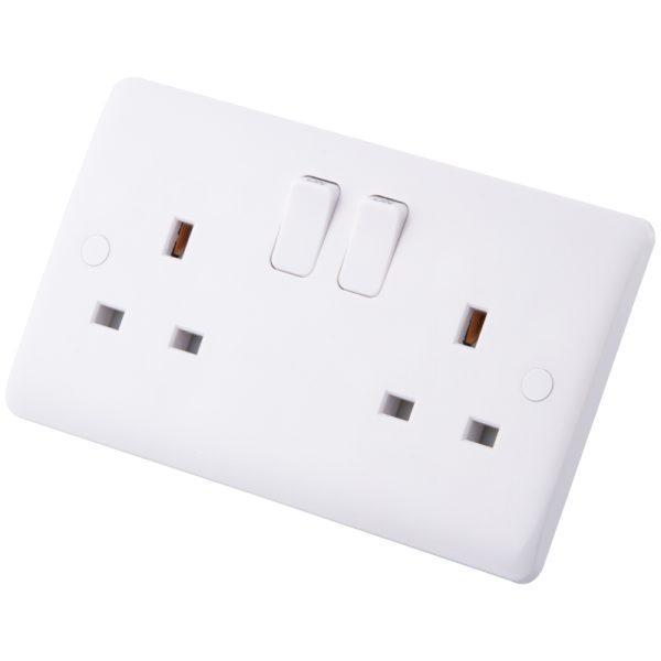 Iona 13 Amp 2 gang DP Switched Socket Double Pole