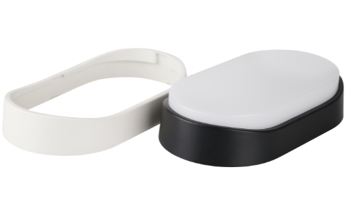 Daytona 18w LED Oval Bulkhead 1440LM Black/White Trim