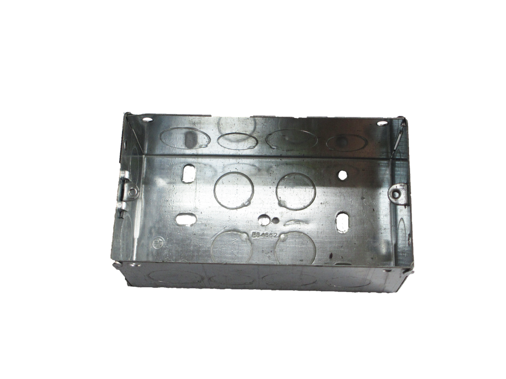 [TE28] Cesco 47mm 2 gang flush metal box