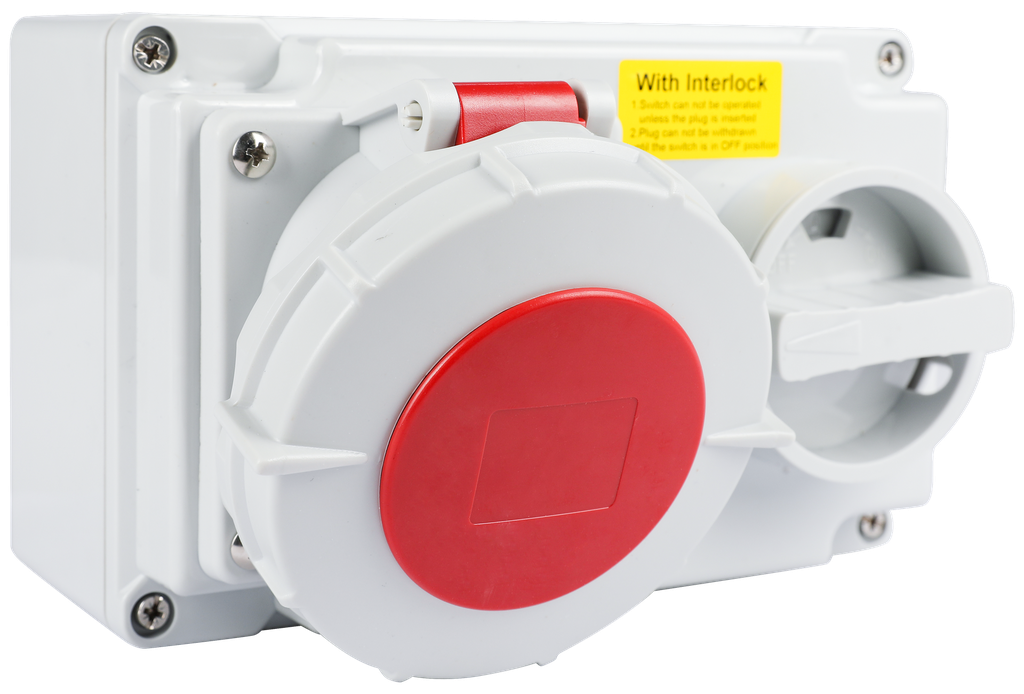 Ebasee CEE IP67 32A Combi Unit 5X32A 380V Red