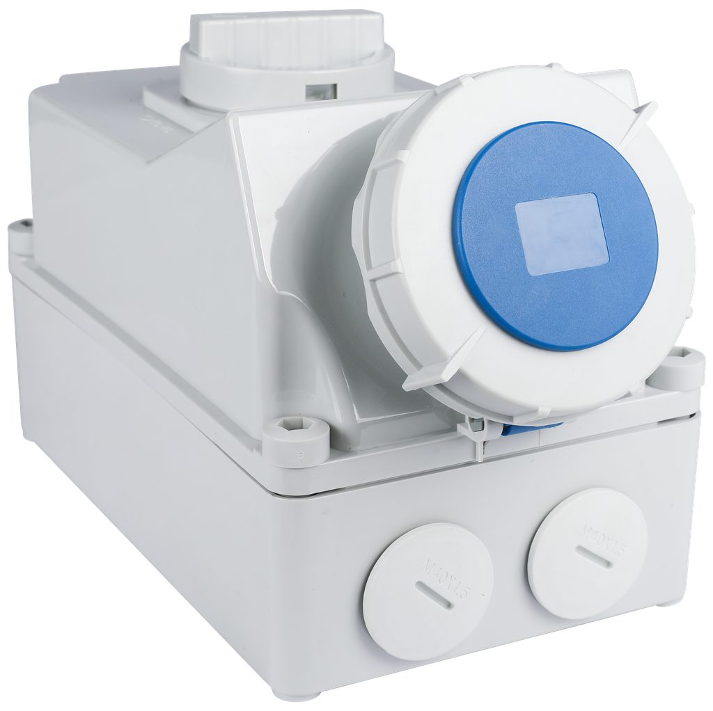 [BX-K1433] Ebasee CEE IP67 63A Combi Unit 3X63A 230V Blue