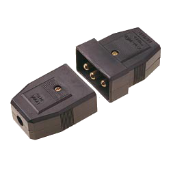 [C856B] Lincoln 3 Pin 10 amp Flex Connector - Black