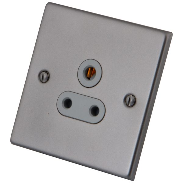 [MGM15S] Gunmetal Grey 5A Unswitched Socket 6011-109