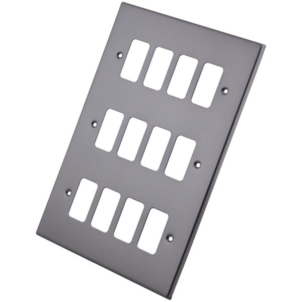 [MGMGRP1] Gunmetal Grey 1 Gang Grid Plate 6104-350