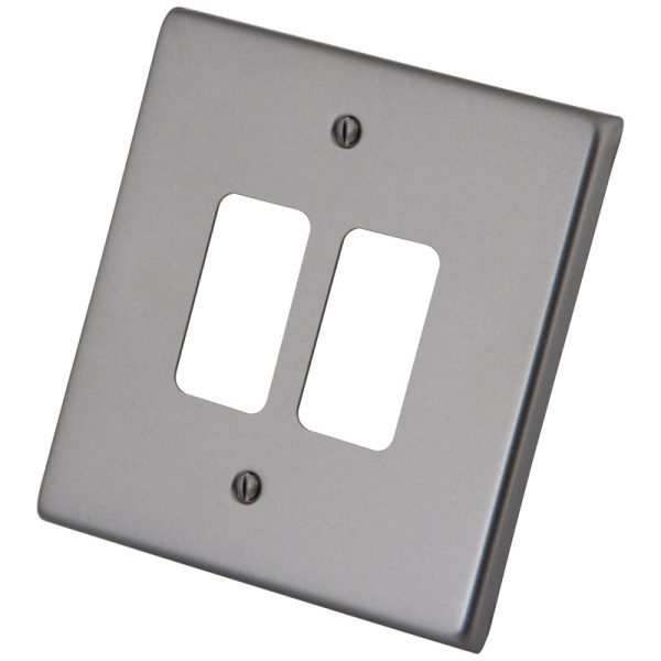 [MGMGRP12] Gunmetal 12 Gang Grid Plate 6104-357