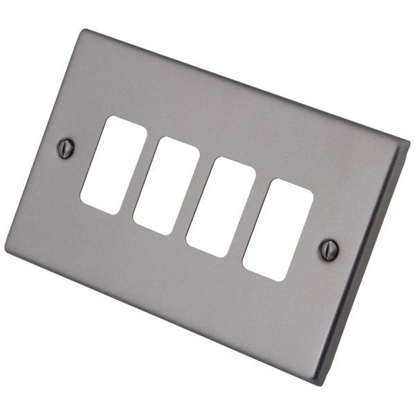 [MGMGRP3] Gunmetal Grey 3 Gang Grid Plate 6104-352
