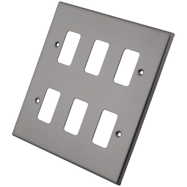 [MGMGRP4] Gunmetal Grey 4 Gang Grid Plate 6104-353