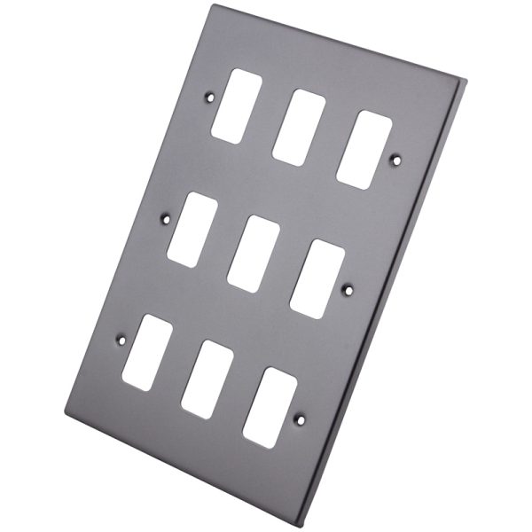 [MGMGRP8] Gunmetal 8 Gang Grid Plate 6104-355