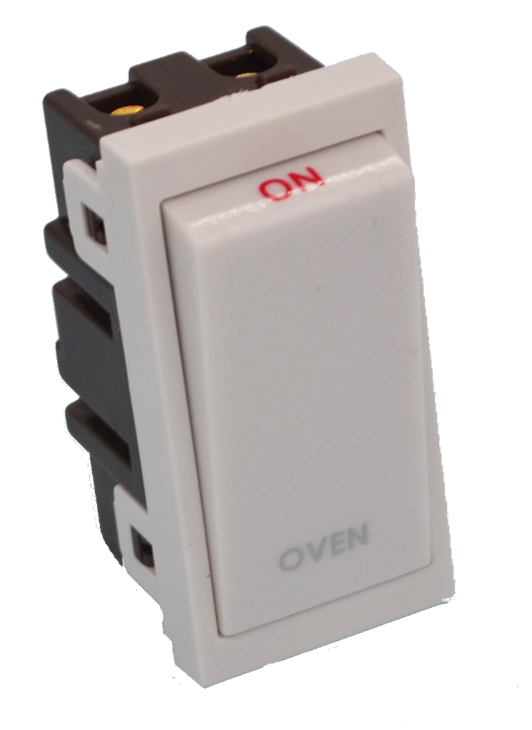 [MOD20MW] Lincoln 20 Amp White Double Pole  Module Insert - Microwave