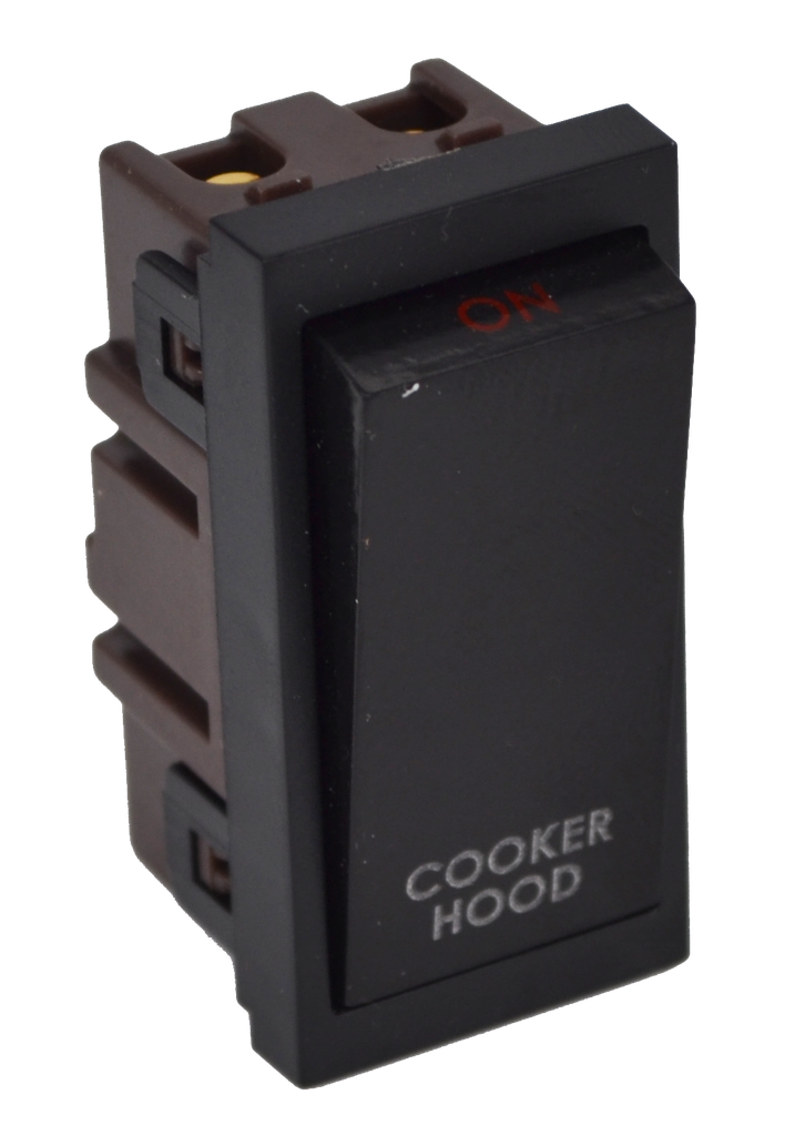 [MODBK20] Lincoln 20 Amp Black Double Pole Module Insert - Plain