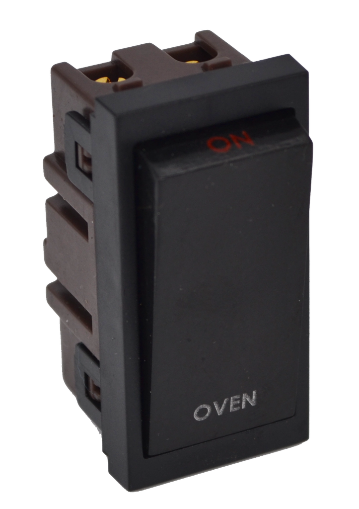 [MODBK20MW] Lincoln 20 Amp Black Double Pole Module Insert - Microwave